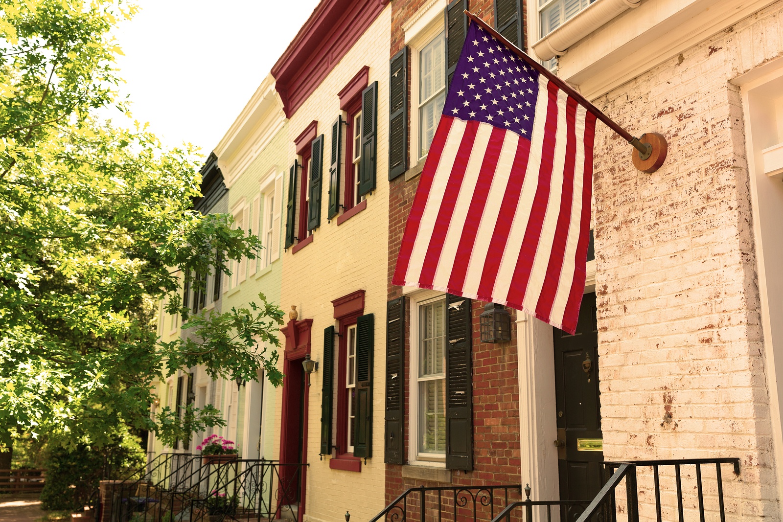 Install flagpole deals on brick