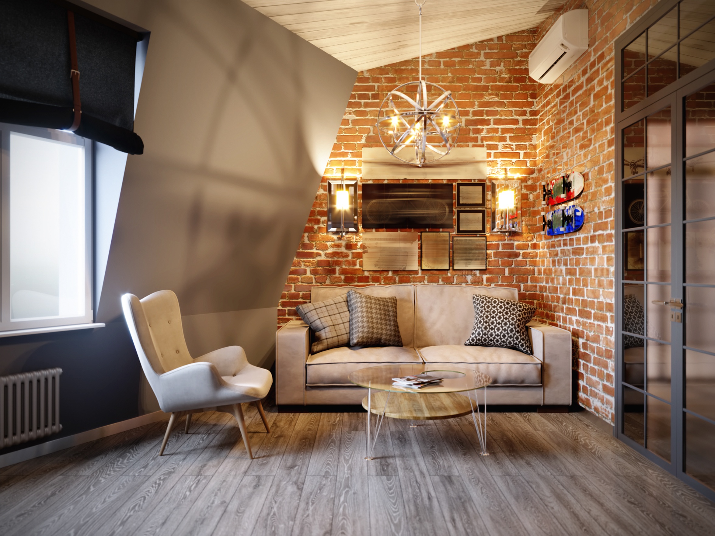 red brick interior wall        
        <figure class=